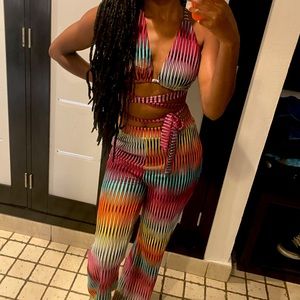 Cute two piece set ,multicolor